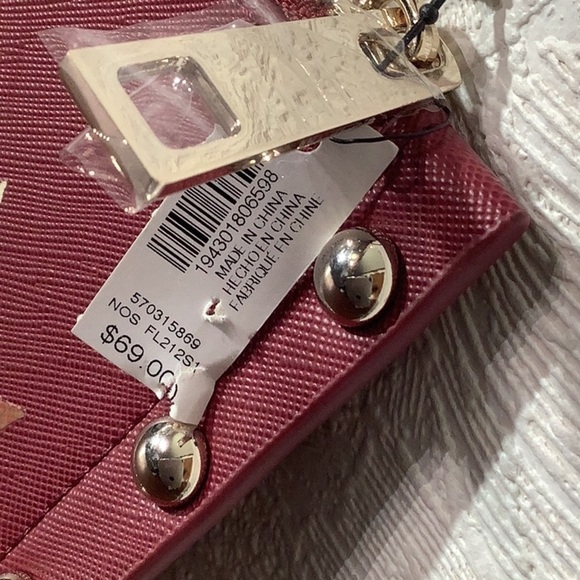 White House Black Market NEW - simple chic studded floral Wristlet - Picture 6 of 9